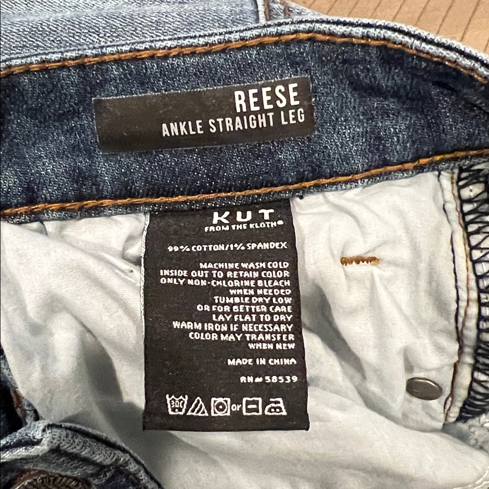 Kut from the Kloth Blue Straight Leg Jeans - Picture 5 of 6
